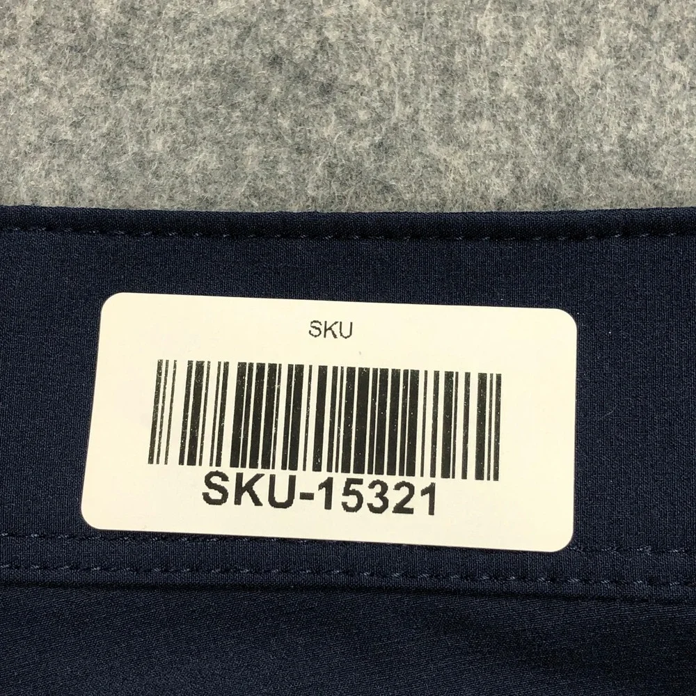 Mizzen+Main Mens Helmsman Pants 32x34 Navy Blue Slim Fit Performance Chino Golf